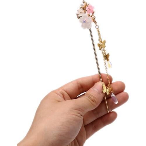 New Fashion Women Tassel Hair Claw Direct Pearl Plate Hairpin Bridal Headdress Hair Stick Jewelry Decor Chinese Ancient Style