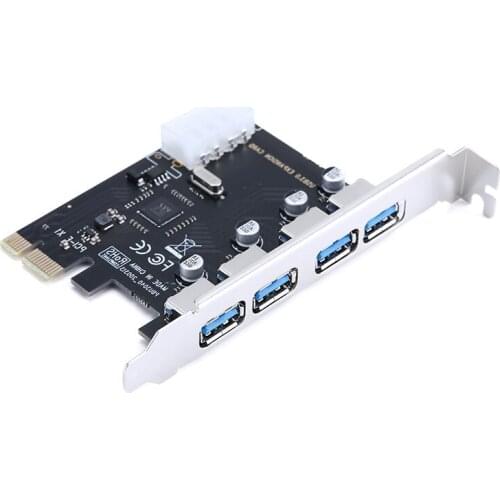 New Arrival PCI-Express Controller Adapter Riser Card Super Speed 4 Ports USB 3.0 Adapters For Computer Accessories