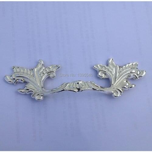 New 2pcs 76mm Vintage Antique European Style White Color Palace Wardrobe Pull Knobs Kitchen Cabinet Dresser Drawer Handles