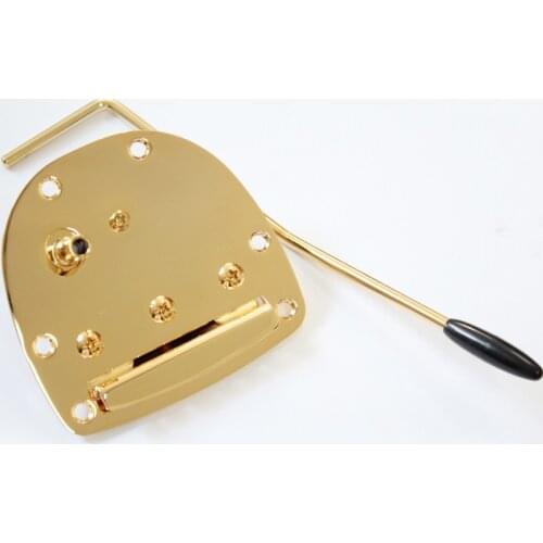 NEW Jazzmaster Jaguar Gold Left Hand TREMOLO Tailpiece Bridge Guitar Vibrato & Whammy