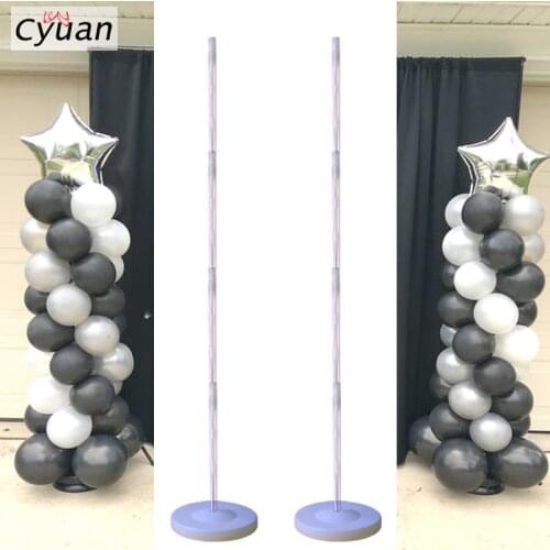 Adjustable Length Plastic Balloon Column with Base and Pole Balloons Holder Stand Support for Birthday Balloons Party Decoration