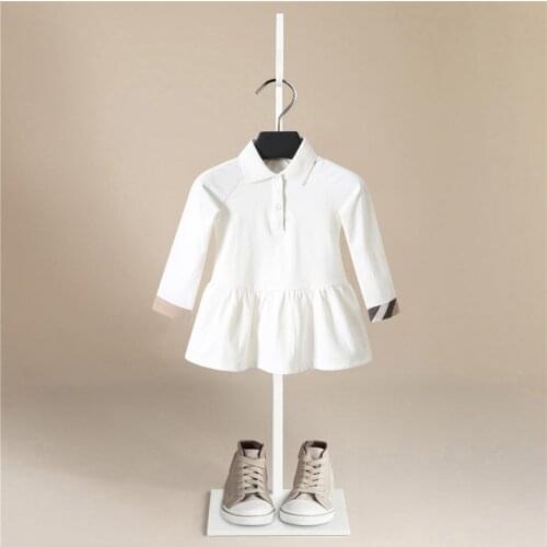 Children Dress Spring Summer Turn-Down Collar Kids Clothes Fashion Toddler Baby Girls Clothing Summer Dress Girl Baby Clothing