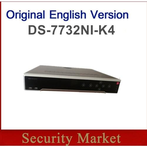 Original English hikvision version NVR DS-7732NI-K4 32-ch 1.5U 4K NVR H265 H264 network video recorder