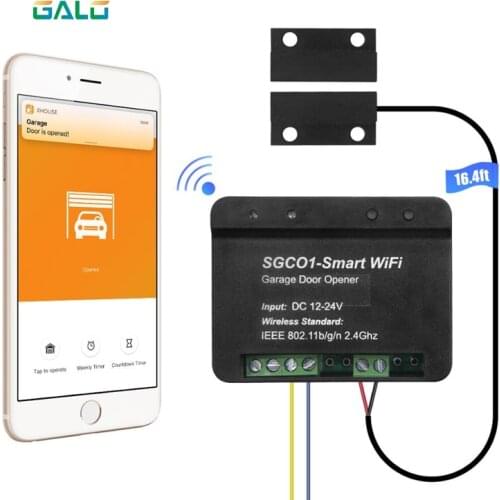 WiFi Switch Smart Swing Garage Door Opener Controller Work With Amazon Alexa/X-house APP Control by phone wifi smart receiver