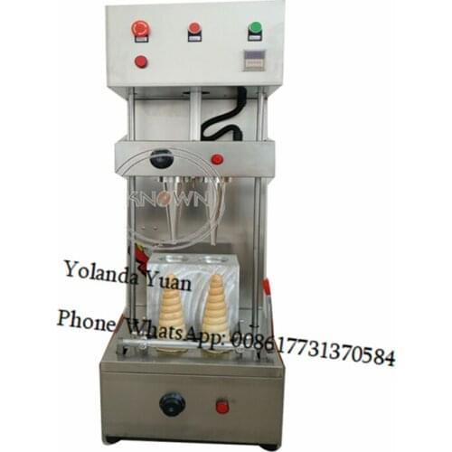 Factory price hot selling 2 moulds snack maker pizza cone machine electric cylinder umbrella shape pizza cone machine for sale