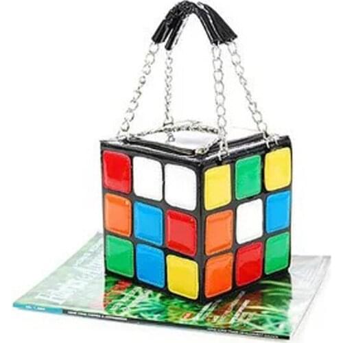 Autumn and Winter New Ladies Rubiks Small Handbags New Single Shoulder Diagonal Women Cubes Purses sac a main Mini bolsa