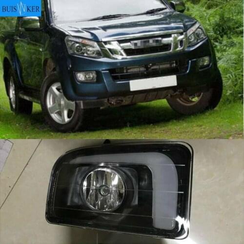 1 set For ISUZU D-MAX DMAX 2014 2015 LED DRL Daytime Running Lights 12V ABS Fog Lamp Cover with turn signal
