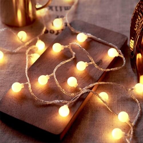 3Meters 20Leds Light String Hanging Decoration Home Night Light Cherry Balls Fairy Garland Bedroom Indoor Wedding Decor Lamp