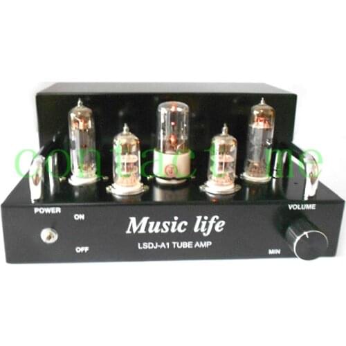 6n3 pushes 6p15, 6p14, single-ended Class A power amplifier DIY kit, output power; 3w+3w, Frequency response 20hz-20khz