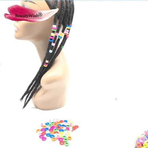 20Pcs Wooden Dreadlocks bead Mix Color Braiding Hair Beads 5mm Hole beads for dreadlocks hair or plastic beads