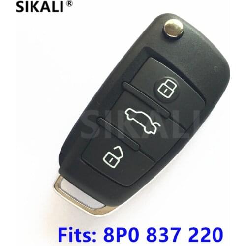 Remote Key for Audi 8P0837220/5FA009272-10 Car A3 S3 A4 S4 TT 434MHz with ID48 Chip 2005 2006 2007 2008 2009 2010 2011 2012 2013
