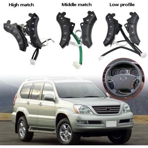 Buttons Black /Gray For Toyota Land Cruiser 120 75B037 Multi-function Car steering wheel control buttons Car -styling