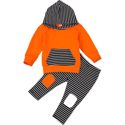 Newborn Baby Boy Girl Long Sleeve Deer Romper Pullover Hooded Tops Pants 2Pcs Sweatshirt Outfits Set
