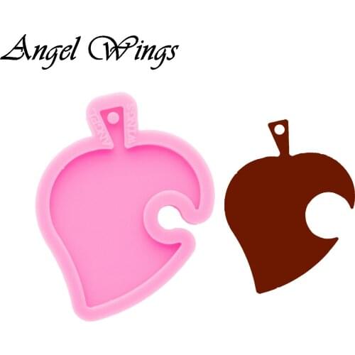 Leaves Keychain Silicone Molds DIY Necklace Jewelry Shiny Epoxy Resin Mould Custom Wholesale DY0403