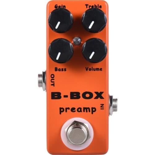 MOSKY B-Box Guitar Preamp Overdrive Guitar Effect Pedal True Bypass Mini Pedal Orange Color Electric Guitar Accessories Parts