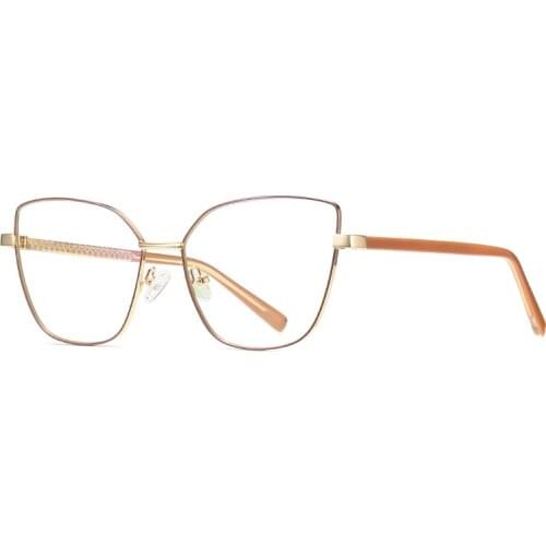 Oversized Titanium Alloy Cat Eye Anti-blue Light Metal Glasses Frames Vintage Men Women Optical Fashion Computer Glasses