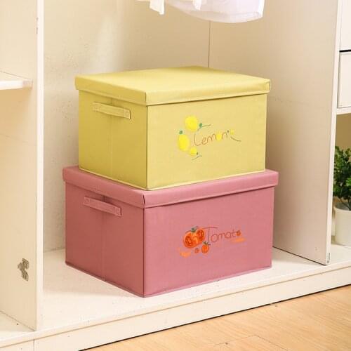 New Large Oxford cloth Folding Storage Box Underwear Clothing Storage Bins Kid Toy Organizers Wardrobe Container With Lid