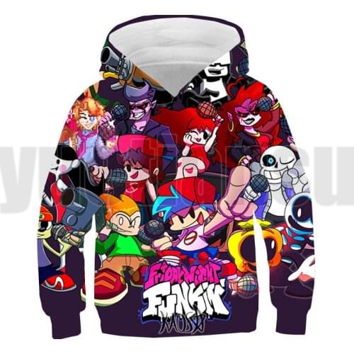 New Friday Night Funkin Hoodie 3D Sweatshirt LongSleeve Children Tracksuit Harajuku Streetwear Video Game Clothes Kids Plus Size