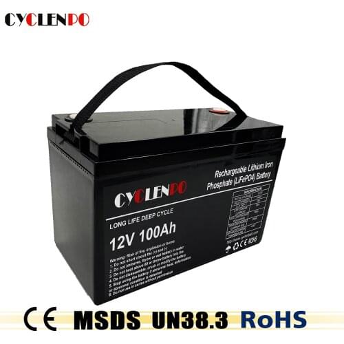 Rechargeable deep cycle lifepo4 100ah 12v 100ahlithium battery for solar energy system/RV/Golf