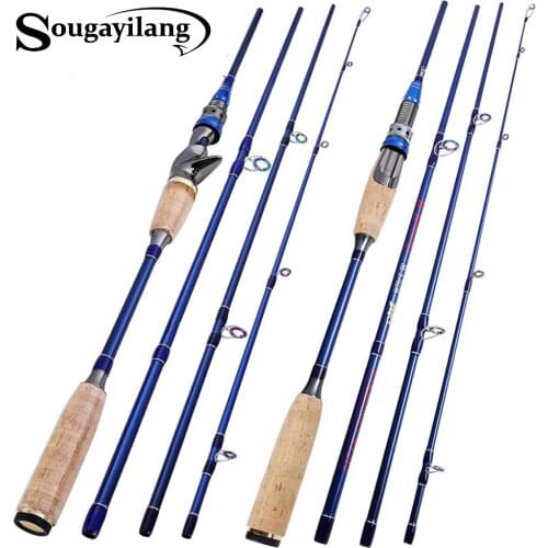 Sougayilang Fishing Rod Spinning Fishing Rod and Casting Fishing Rod Carbon Fiber Lure Fishing Rod