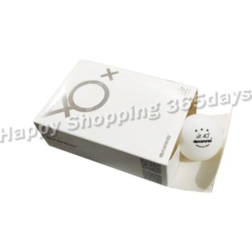 SANWEI 3-Star New Material Plastic Seamless 40+ Table Tennis Balls ITTF Approved Poly Ping Pong Balls