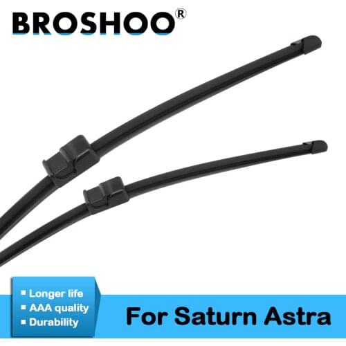 BROSHOO Car Windscreen Wiper Blades Soft Rubber For Saturn Astra 22"+18",2008 2009 Fit Side Pin Arm Auto Accessories