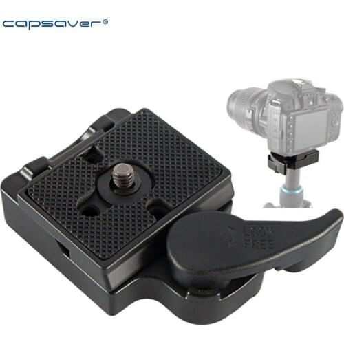 Capsaver Quick Release Plate Kit Ball Head Holder Tripod Monopod with Safety Valve Wrench 1/4 3/8 Screw for DSLR Camera Tripod