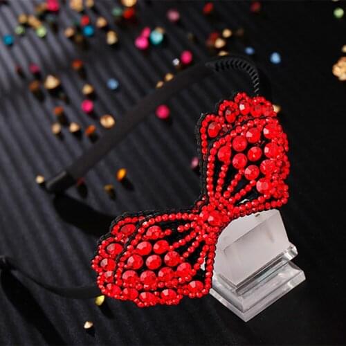 Simplelicity Fashion Big Bow Head Wear Luxury Headband for Women Rhinestone Non-slip Border Girl Hairpin Fancy Hair Accessories