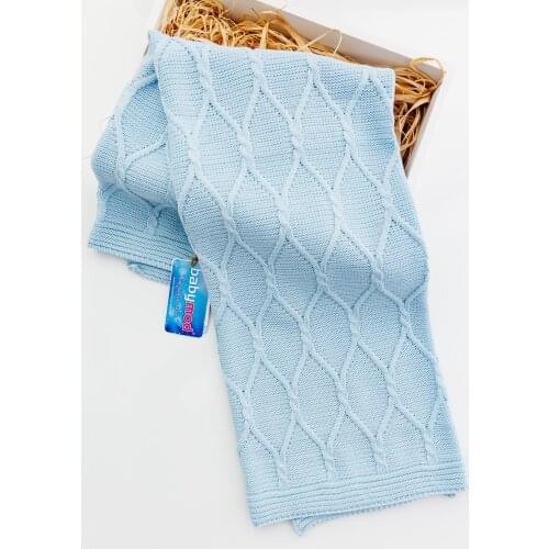 Blue Tricot Baby Boy Blanket