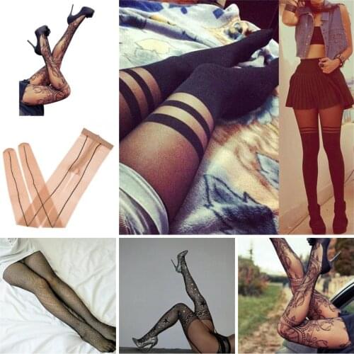 Stylish Retro Fashion Tights Tigh Women Lady Pantyhose High Elasticity Breathable Stockings