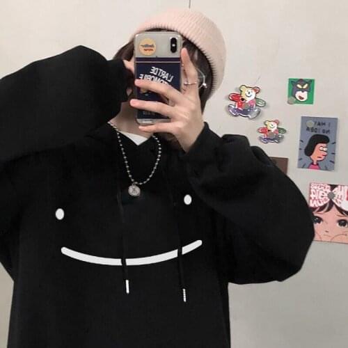 Y2k harajuku Sweatshirt kawaii Japanese casual cartoon long sleeve anime loose plus size vintage hooded sweatshirt