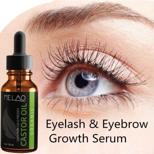 30ml Eyelash Growth Eyebrow Serum Lifting Eyelashes Nourish Hair Essential Calm Prevent Skin Aging Organic Natural Castor Oil