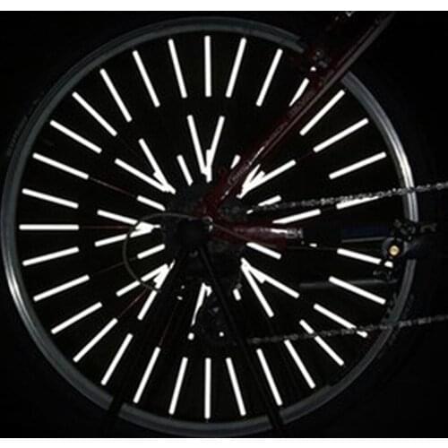 MTB Bicycle Wheel Spokes Strip Road Bike Warning Reflective Sticker Tube Warning Safety Light Cycling Accessories Parts