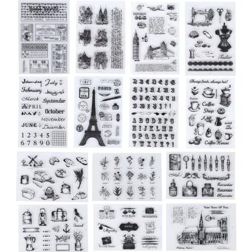 Japans Transparent silicone seal retro icon DIY photo album card hand account stamps stamps for scrapbooking decorator