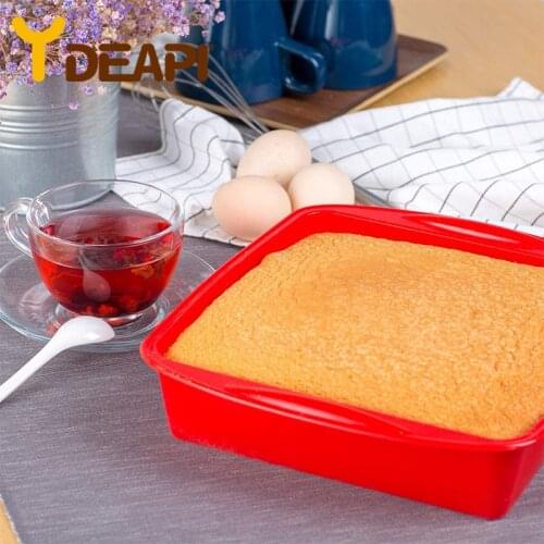 YDEAPI Food grade Non-stick Square Silicone Cake Mold Cake Pan Baking Pans Mould Bread Mold Bakeware DIY Cake Tools