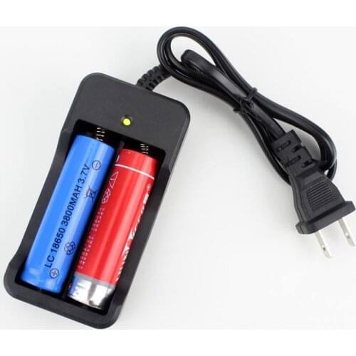 Dinto Dual 18650 Battery Charger US/EU Plug AC 110V 220V Chargers for 3.7V Li-ion Lithium 18650 Batteries