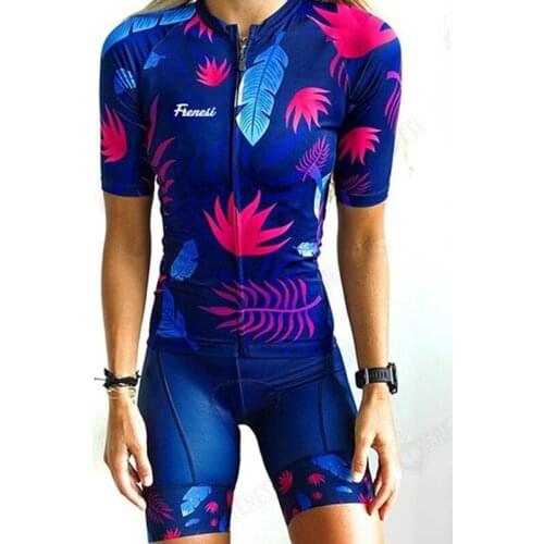 Women 2020 FRENESI Summer Cycling Jersey Set Bib GEL Bike Shorts Mtb Road Quick Dry Pro Shirts Maillot Ciclismo