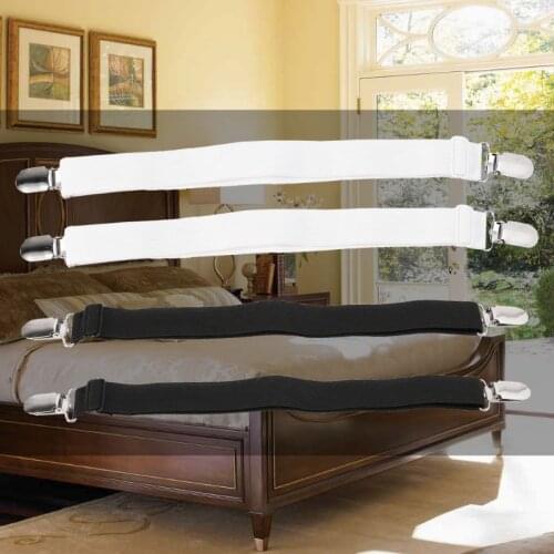 2Pcs Bed Sheet Elastic Gripper Clip Strap Fastener Mattress Cover Holder Grips Suspender Belt