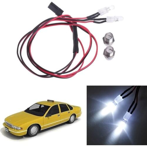 2-LED 5MM LED Light Set Super White Headlight For RC Car Tank Crawler HSP