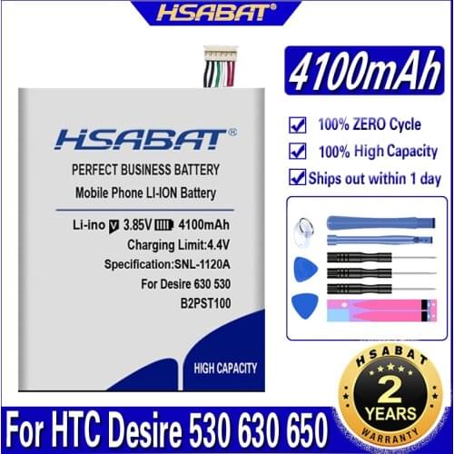 HSABAT 4100mAh B2PST100 Battery for HTC Desire 530 630 650 D530U 628