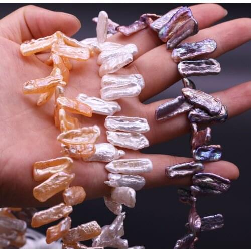 Baroque Pearl Beading High Quality Natural Freshwater Colorful Pipa Pearl Beads for Jewelry Making Necklace DIY Bracelet 8x20mm