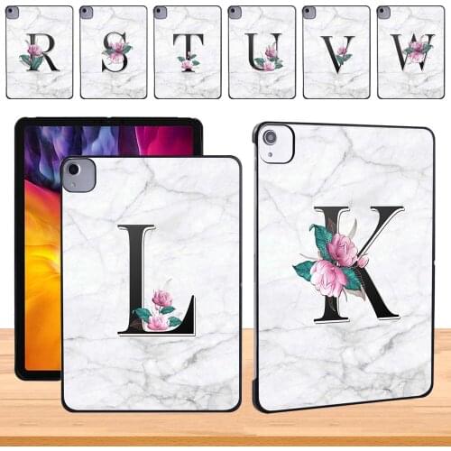 White Marble Tablet Hard Shell Cover Case for Apple IPad Air 4 10.9 Inch 2020 Anti-fall Durable Plastic Protective Shell+Stylus