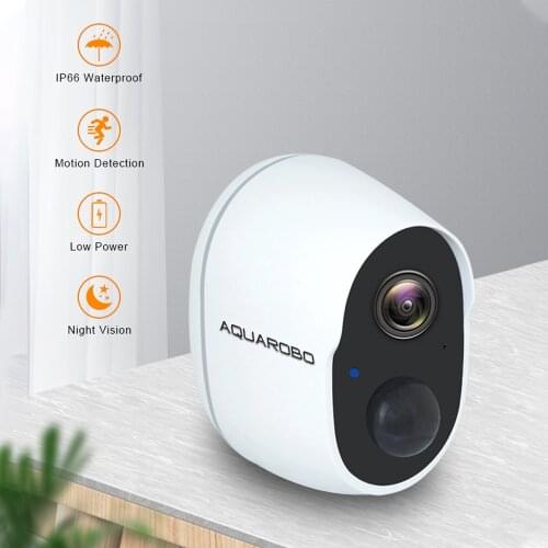 Wireless Home Security Camera, Remote Voice Intercom, Waterproof With Motion Detection Alarm, Video Surveillance Camera White