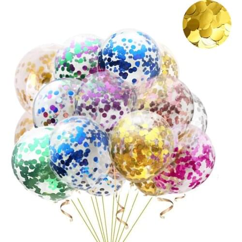 10pcs Shining Confetti Latex Balloons Happy Birthday Party Decorations kids Wedding anniversaire mariage Baby shower Ballons