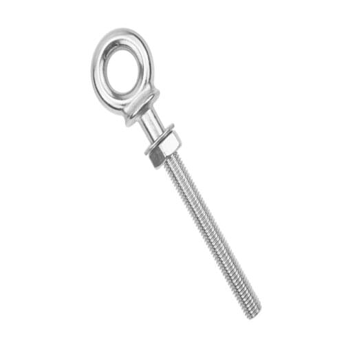 BSET MATEL M10*100mm Marine Grade 316Stainless Steel Longer Lifting Eye Bolts lift Eye Bolt Screws Ring Loop Hole for Cable Rope