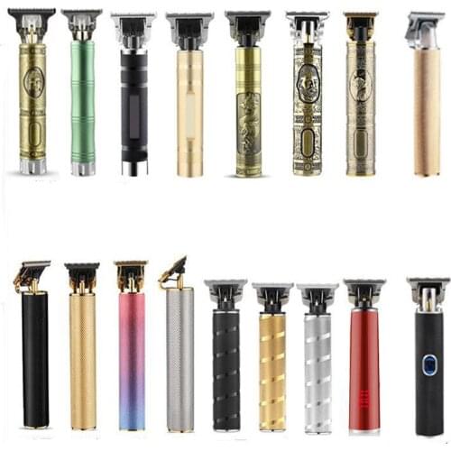 Electric hair trimmer USB rechargeable hair clipper haircut machine oilhead clipper white hair carving clipper beard trimmer