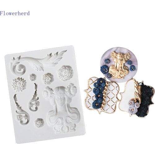 European Retro Embossed Small Flower Chocolate Mold Fondant Cake Silicone Mold Home Baking Tool Cake Decorating Pastry Tools