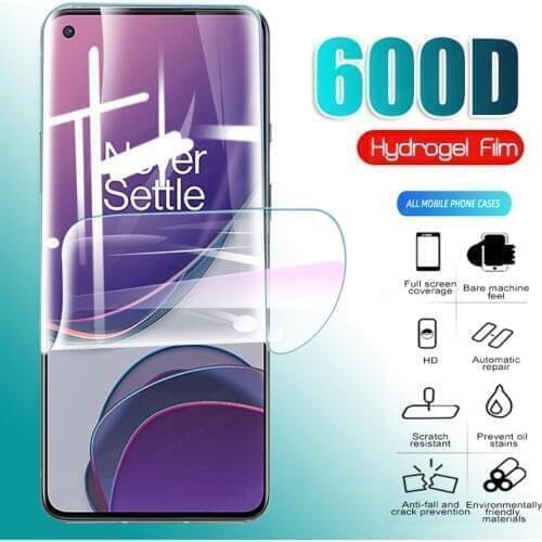 600D Hydrogel Film on the for Oneplus 8T Screen Protector Film For One plus 8T 7T 7 8 9 Pro 9R Protective Film Not Glass