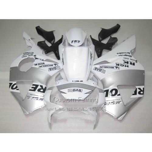 Hot sale plastic Fairing kit for Honda CBR954RR 02 03 white silver fairings set CBR954RR 2002 2003 BM18