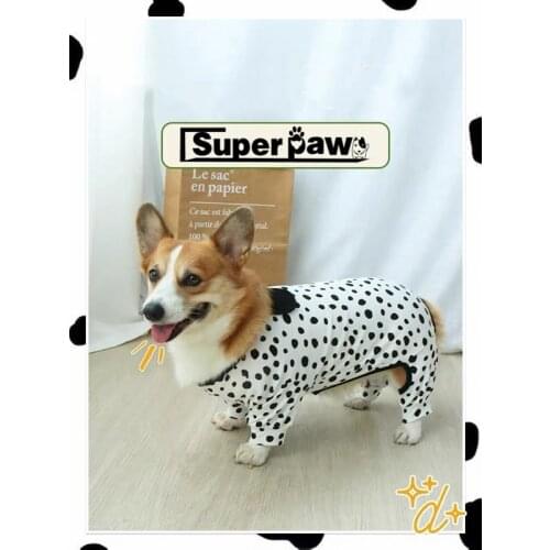 Corgi Cow Cosplay Jumpsuit Winter Warm Dog Clothes For Small Medium Dogs Puppy Coat Pet Hoodie Clothing Chihuahua Jacket CTC11